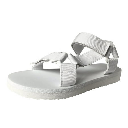 

Womens Sandals Women S Ladies Fashion Casual Solid Open Toe Platforms Sandals Beach Shoes Women S Sandals Canvas White 38