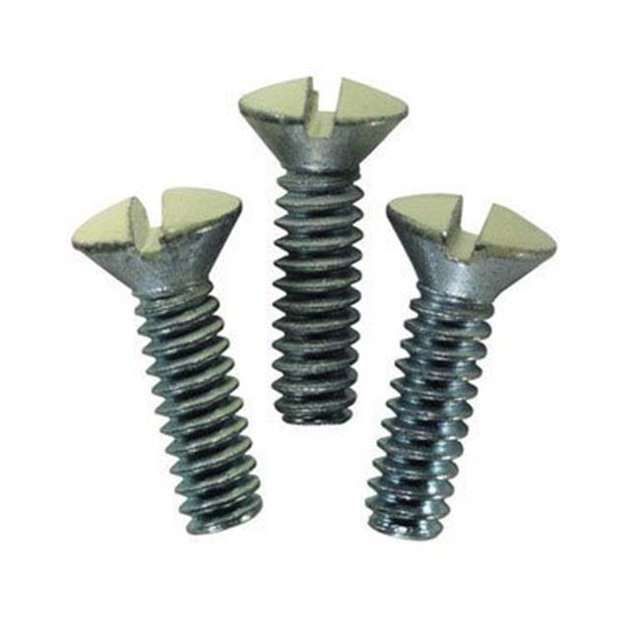 Leviton 86000-PRT 1/2-Inch Long 6-32 Thread, Oval Head Milled Slot Replacement Wallplate Screws, 10-Pack, Ivory