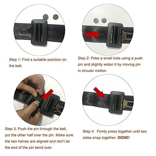 Black + Beige + Grey, 18 Sets Universal Fit Stopper Kit Y-Axis Seat Belt Button Buckle Clip Stop 