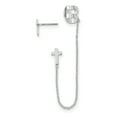 thumbnail image 1 of Beautiful Sterling Silver Rhodium-plated Cross Cuff and Post Earrings, 1 of 1