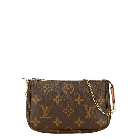 Pre-Owned Louis Vuitton Monogram Mini Pochette Accessoires Chain Pouch M58009 Brown... (Good)