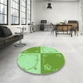 thumbnail image 4 of Ahgly Company Machine Washable Indoor Rectangle Transitional Jade Green Area Rugs, 5' x 7', 4 of 7