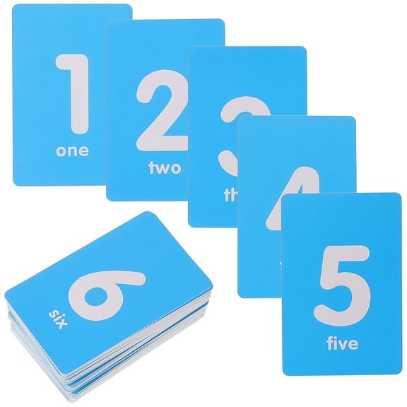 RENACLIPY Renaclipy -Blue Plastic Number Cards for Home 50Pcs