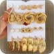 thumbnail image 2 of Pendientes para mujer Pendientes colgantes de perlas doradas de moda Pendientes de aro de perlas plateadas Pendientes de corazón de perlas pequeñas para niñas Joyería nupcial de boda Regalos para ella, 2 of 4