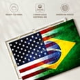 thumbnail image 6 of Elephant Stock Usa Brazil Bond Wall Art - Horizontal Canvas Wall Art - Living Room Wall Decor - Flags Canvas - Green And White Decor - 12" x 8", 6 of 8