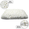 thumbnail image 3 of Star Pet Bed, Stars Pattern Illustration Creative Birthday Bachelorette Themed Print, Chew Resistant Pad for Dogs and Cats Cushion with Removable Cover, 24" x 39", Yellow and White, by Ambesonne, 3 of 4