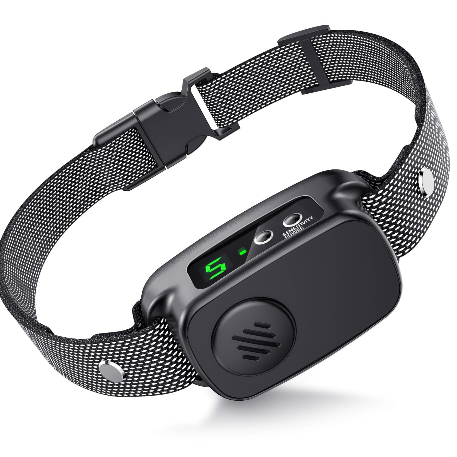 Yl-YANG Dog Bark Collar for Large Medium Dogs 30-120lbs Automatic Waterproof Barking Collar with Beep Vibration and 5 Adjustable Sensitivity(Black)