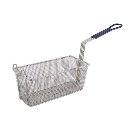Fry Baskets Winware by Winco Fry Basket w/Non-Slip Sleeve Blue Handle: 13-1/4