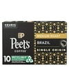 Indulge in the Rich Flavor of Peet's Coffee Brazil Minas Naturais K-Cup Coffee Pods - 10 Pods for Keurig Brewers, Medium Roast.