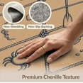 thumbnail image 6 of ODIKA 4'x6' Tan Nautical Catch Todays Black Washable Area Rug Intricate Marine Life Motifs With Rope Design Ornamental Pet Friendly, Non-Shedding for Bedroom, Reading Nook, 6 of 7
