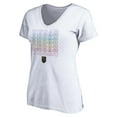 thumbnail image 2 of Women's White Vegas Golden Knights City Pride V-Neck T-Shirt, 2 of 3