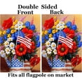 thumbnail image 5 of Memorial Day July 4th Patriotic Pansies Poppies Daisy Welcome Patriotic Garden Yard Flag 28 x 40 Inch, Double Sided Outdoor Decorative Welcome flags Banners for Home House Lawn Patio, 5 of 5