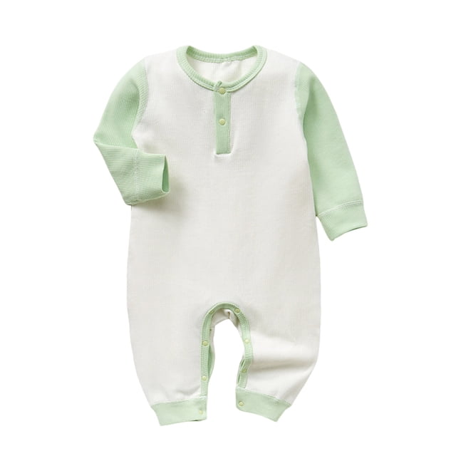 Timegard Baby Boy Girl Clothes Newborn Toddler Cute Comfy Button Onesie Infant Ribbed Unisex Outfits