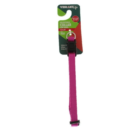 14' Long Dog Collars - Vibrant Life Adjustable Purple Dog Collar, Small, 8-14 in, 3/8 in