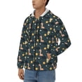 thumbnail image 3 of Uemuo Dinosaur In The Space for Men's Fashion Full-zip Hoodies & Sweatshirts with Kangaroo Pocket, Zip-up Hooded Sweatshirt, Moisture Wicking & Breathable-XX-Large, 3 of 5