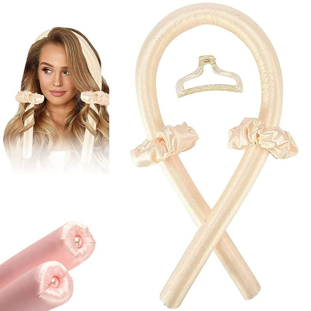 Women Heatless Hair Curlers For Long Hair, No Heat Silk Curls Headband You  Can To Sleep In Overnight, Soft Foam Hair Rollers, Curling Ribbon and Flexi  Rods 