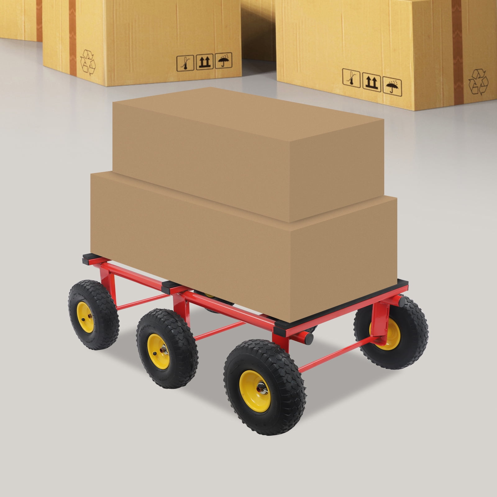 6-Wheel All-Terrain Mover, 1200-LB Capacity All-Terrain Mover, Heavy Duty Furniture Dolly, used in homes, logistics, decoration, warehouses, shopping malls