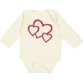 thumbnail image 3 of Inktastic Three Red Hearts Boys or Girls Long Sleeve Baby Bodysuit, 3 of 5