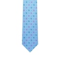 thumbnail image 5 of Jacob Alexander Men's Woven Square Deco Pattern Slim 2.5 inch Width Neck Tie - Teal Light Blue, 5 of 6