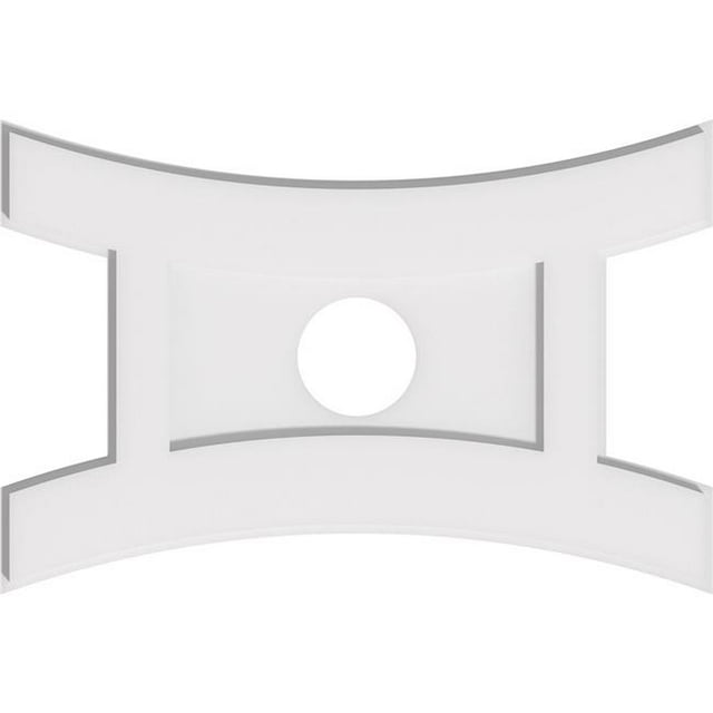 Ekena Millwork CMP24X16HN-04000 4 in. ID x 5.25 in. Rectangle Haven Architectural Grade PVC Contemporary Ceiling Medallion