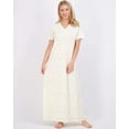 thumbnail image 5 of Real Essentials 3 Pack: Women's Soft Maxi Long Nightshirt Short Sleeve Soft Nightgown Sleep Dress (Available in Plus Size), 5 of 7