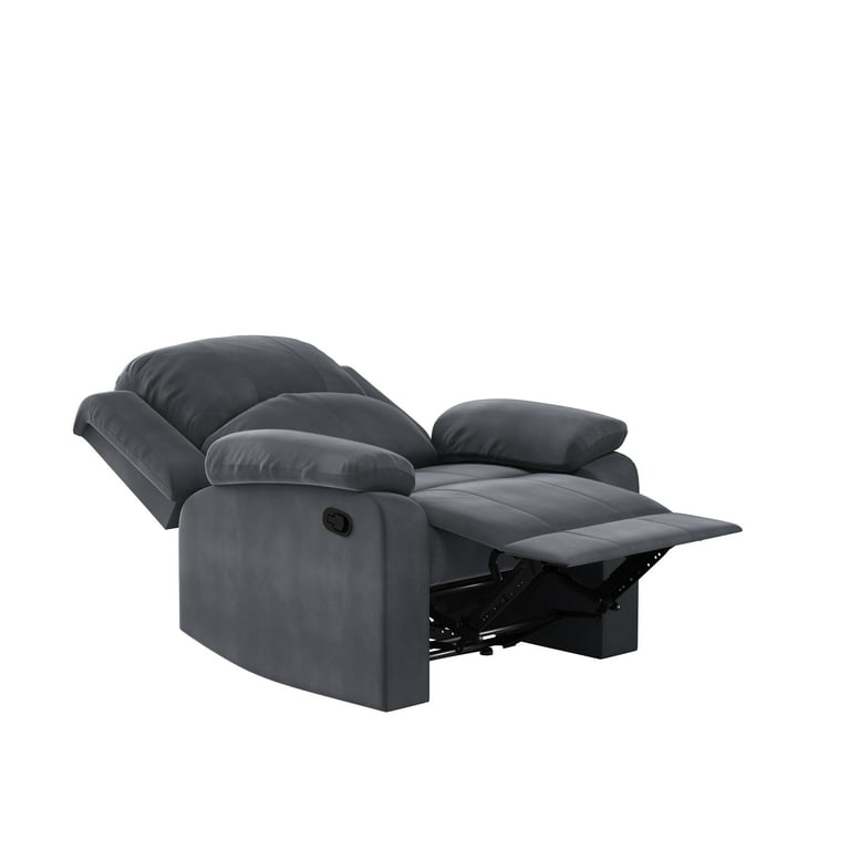 Lifestyle solutions reynolds manual recliner faux suede sale