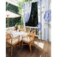 thumbnail image 5 of nqOlkjepod Outdoor Curtains for Patio Waterproof, Purple Hydrangea Outdoor Privacy Panels Grommet, Stripe Vintage Floral Blackout Outside Curtains for Porch/Cabana/Pergola/Gazebo 54"x108", 1 Panel, 5 of 8