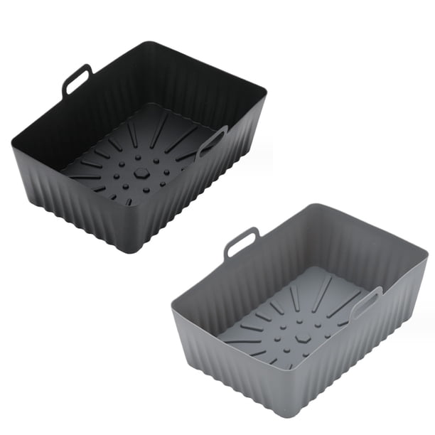Revestimientos de silicona para freidora de aire, 2 uds., revestimientos para ollas de silicona para freidora de aire, accesorios para cesta de freidora de aire antiadherente seguro para alimentos