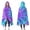 Purple Blue Tie, variant on Wearable Blanket,Colorful Tie Dye Mandala Pattern Hooded Wearable Flannel Blanket for Adults & Teens,Winter Poncho Shawl Wrap Cape Cozy Anti-Pill,50"x60"