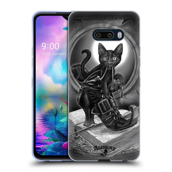 Head Case Designs Officially Licensed Alchemy Gothic Cats Midnight Mischief Soft Gel Case Compatible with LG LG G8X ThinQ