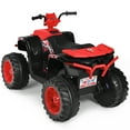 thumbnail image 6 of Gymax 12V Electric Kids Ride On Car ATV 4-Wheeler Quad w/ Music LED Light Red, 6 of 9