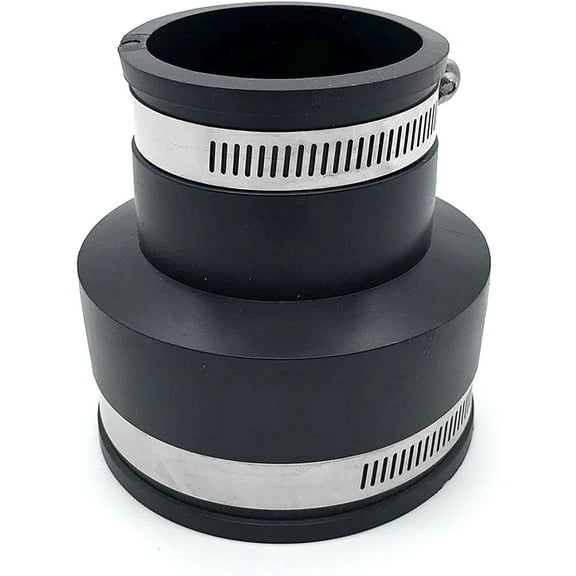 Avalon Flexible PVC Rubber Coupling with Stainless Steel Clamps 3 x 2 Inch