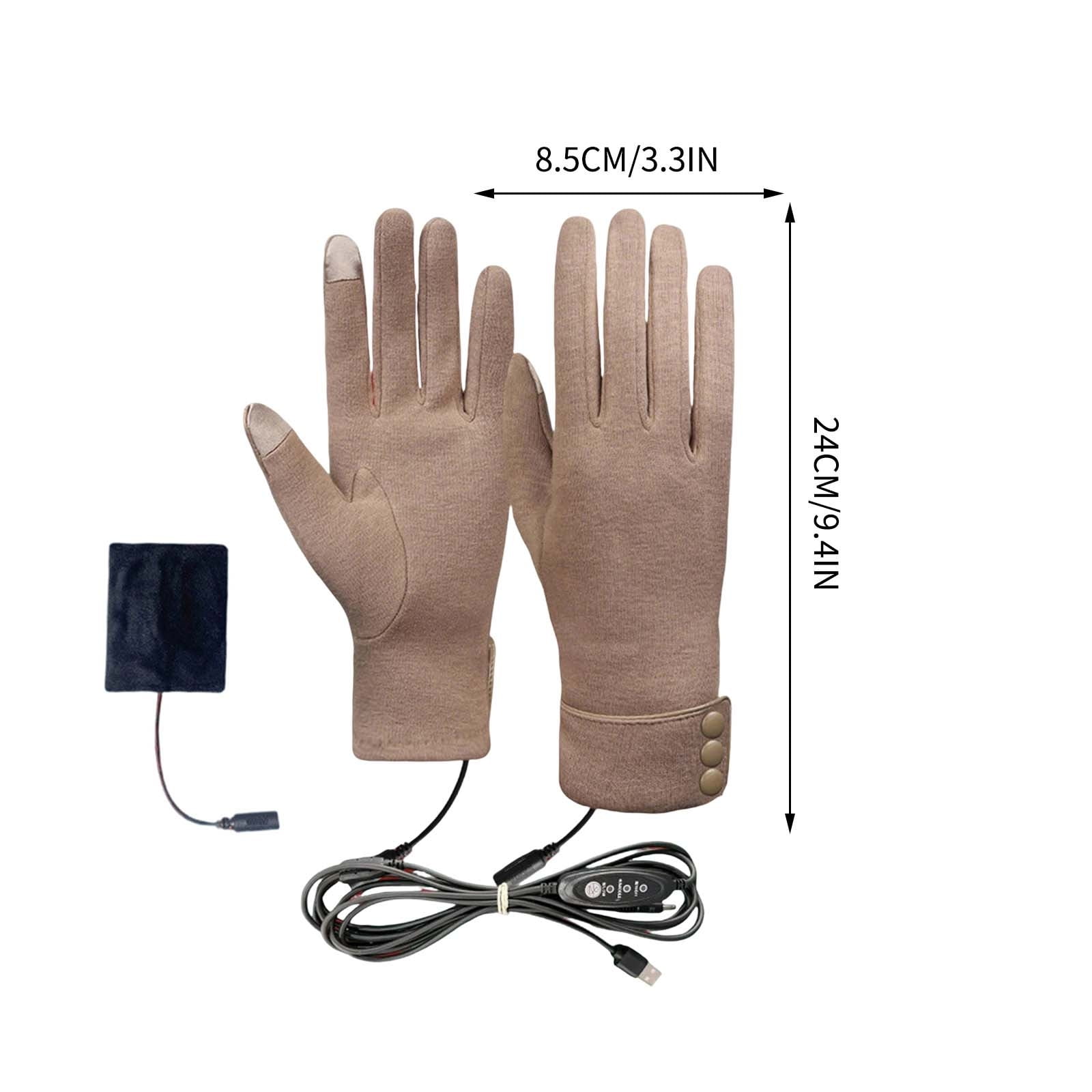 Lunxisen 1 Pcs Portable Heated Gloves Fingerless Rechargeable Hand Warmer for Cold Weather Indoor Outdoor Winter Activities Arthritis Pain Relief