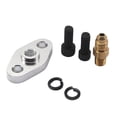 thumbnail image 1 of de compresor para T3, T4, T35, , T60, T67, , T76, T6061 Billet Alu, Orificio Central para Accesorios AN4 Baoblaze Junta de brida de entrada de alimentación de aceite, 1 of 8