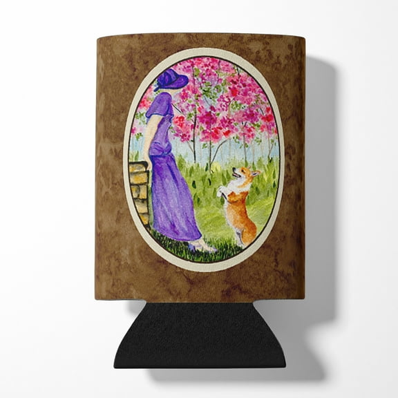 Caroline's Treasures SS8616CC Corgi Can or Bottle Hugger, Can Hugger, multicolor