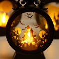 thumbnail image 3 of Linterna de calabaza de bruja de Halloween, farol LED portátil Vintage de Castillo para centros de mesa, decoración de paredes de ventanas, 3 of 4