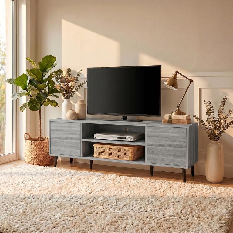 Homall Modern TV Stand for 55" TVs, Gray photo 3