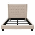 thumbnail image 3 of Diamond Sofa Madison Ave Tufted Wing Queen Bed in Sand Button Tufted Fabric, 3 of 8