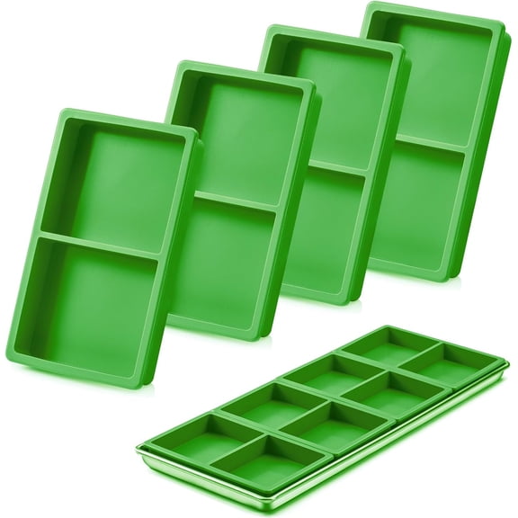Silicone Tray Dividers for Harvest Right Freeze Dryer Medium and Small Trays, Silicone Food Molds for Harvest right freeze dryer accessories, 4 pcs Green silicone food freezer tray