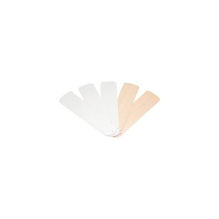 Westinghouse 7741600 52" White and Bleached Oak Reversible Fan Blades, 5-Count