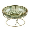 thumbnail image 2 of Cesta de alambre de metal para frutas, frutero de gran capacidad, recipiente para servir aperitivos y verduras. Verde L, 2 of 7