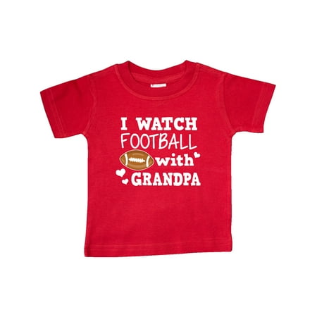 

Inktastic I Watch Football with My Grandpa Gift Baby Boy T-Shirt