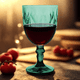 thumbnail image 3 of Juego 24 Copas de Vidrio Cristal para Champaña Vino Agua  Color Verde, 3 of 3