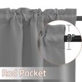 thumbnail image 5 of NICETOWN Short Curtains Blackout Tiers for Kitchen, Thermal Insulated Rod Pocket Window Drapes for Cafe, Silver Grey, 42"x18", 2 Panels, 5 of 6