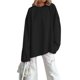 thumbnail image 1 of Blusa Mangas Largas Camisa básica para mujer, Top informal con cuello redondo, Top extragrande, traje de vacaciones de Color sólido Ygjytge Negro T L para Mujer, 1 of 6