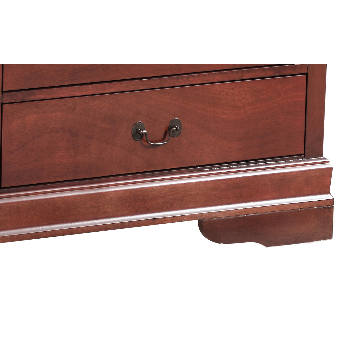 Glory Furniture Louis Phillipe 6 Drawer Dresser in Cherry