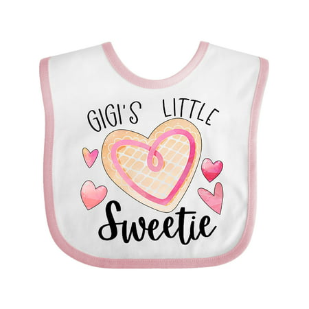 

Inktastic Gigi s Little Sweetie with Pink Heart Cookie Gift Baby Boy or Baby Girl Bib