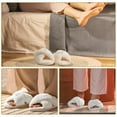 thumbnail image 6 of Lsupdaol Bride Slippers I Do Slippers Women's Wedding Shoes for Bride Plush Furry Warm White Open Toe Cozy Fluffy Bridal Party Wedding Fuzzy Soft House for Bachelorette Party, 6 of 6