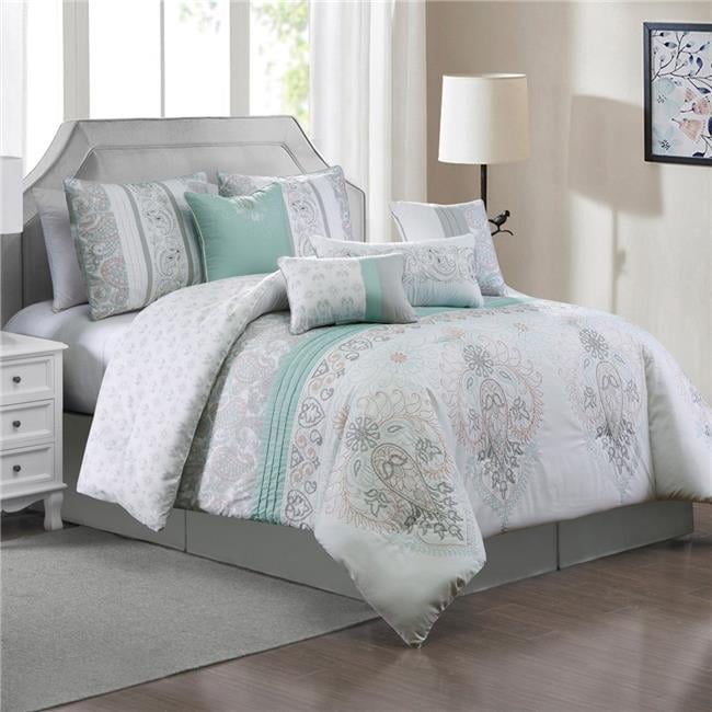 Elight Home 21786Q-Queen size Queen Size Irish Embroidery Comforter Set - 8 Piece | Walmart Canada
