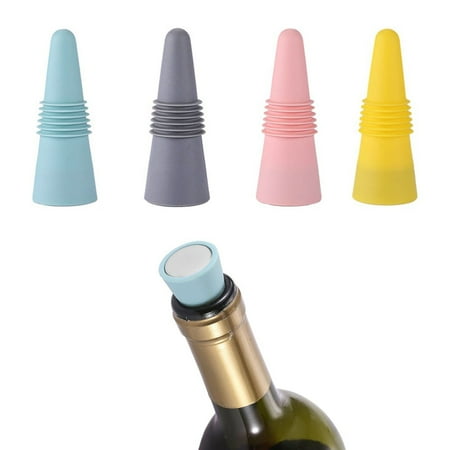 

Silicone Sealing Preservation Wine Stopper Set of 4 Multicolor
